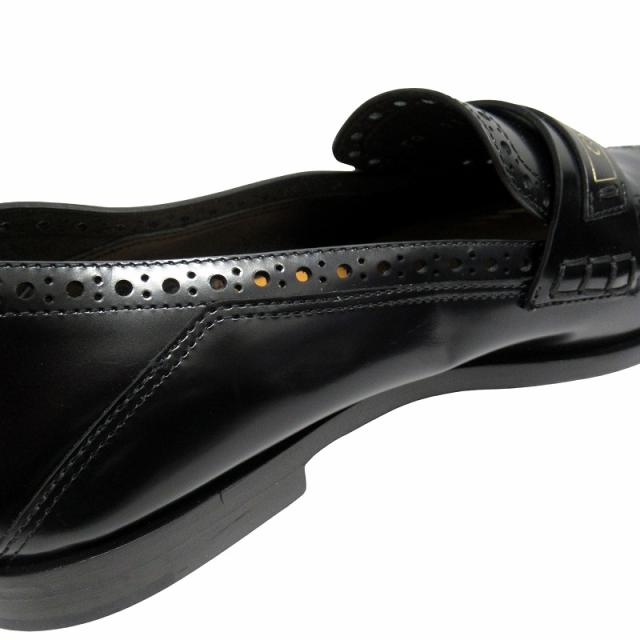 【中古】未使用品 クリスチャンディオール ボーイ "DiorBoy" ロゴプレート ローファー レザー シューズ■２