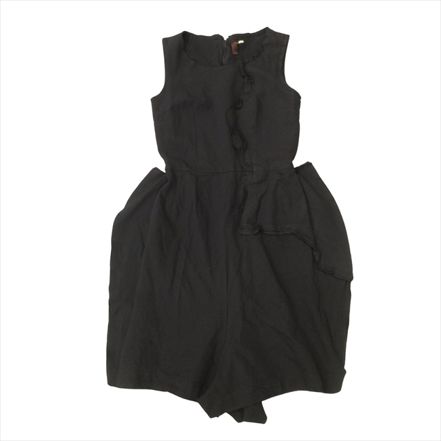 【中古】美品 10ss コムデギャルソン COMME des GARCONS ポリ縮絨 インサウドアウト ワンピース ドレス ひざ丈