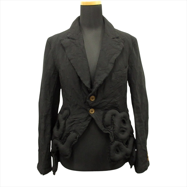 【中古】14ss コムデギャルソン COMME des GARCONS ポリ縮絨 パデット 燕尾ジャケット テーラード ジャケット 中古】14ss コムデギャルソン COMME des GARCONS ポリ縮絨 パデット