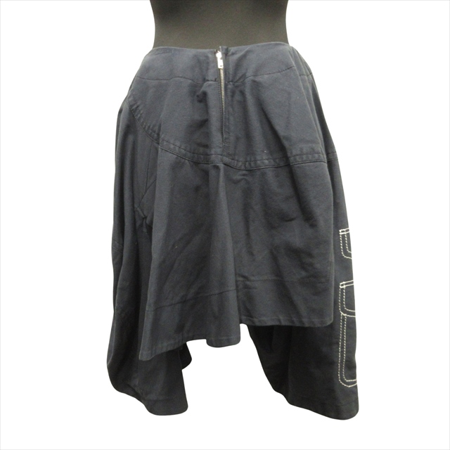 中古】09aw コムデギャルソン COMME des GARCONS 裾付き 変形 スカート