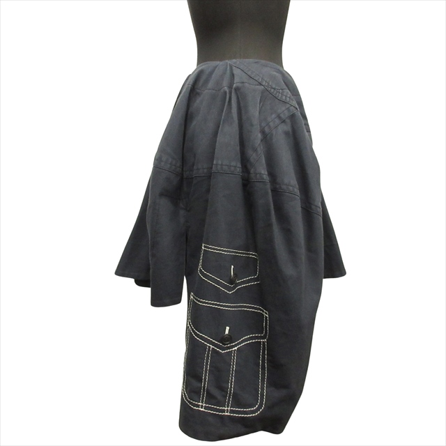 中古】09aw コムデギャルソン COMME des GARCONS 裾付き 変形 スカート