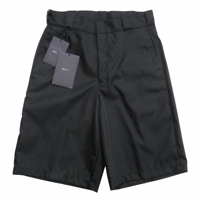 中古】未使用品 プラダ PRADA トライアングルロゴ Re-Nylon バミューダ