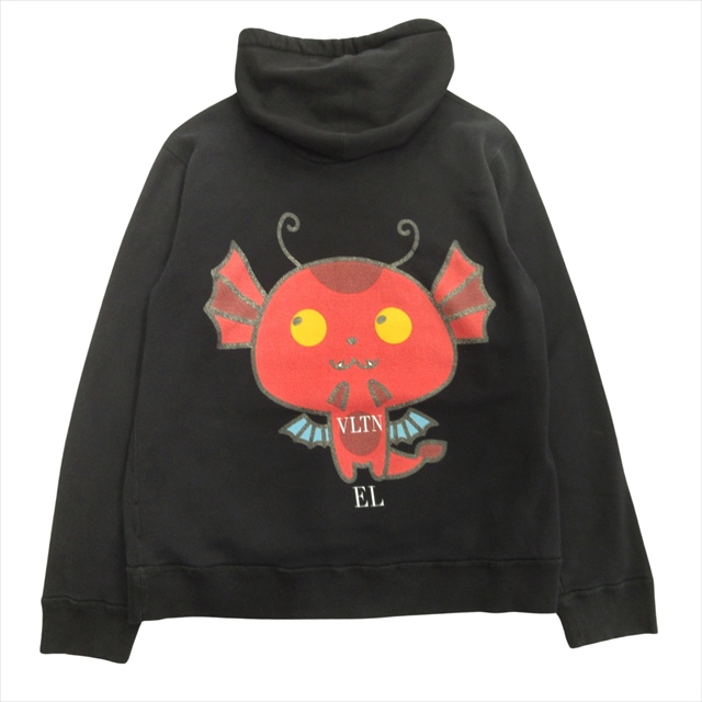 【中古】19ss ヴァレンティノ ヴァレンチノ  VALENTINO マンガ MANGA エル EL ドラゴン プリント スウェット パーカー