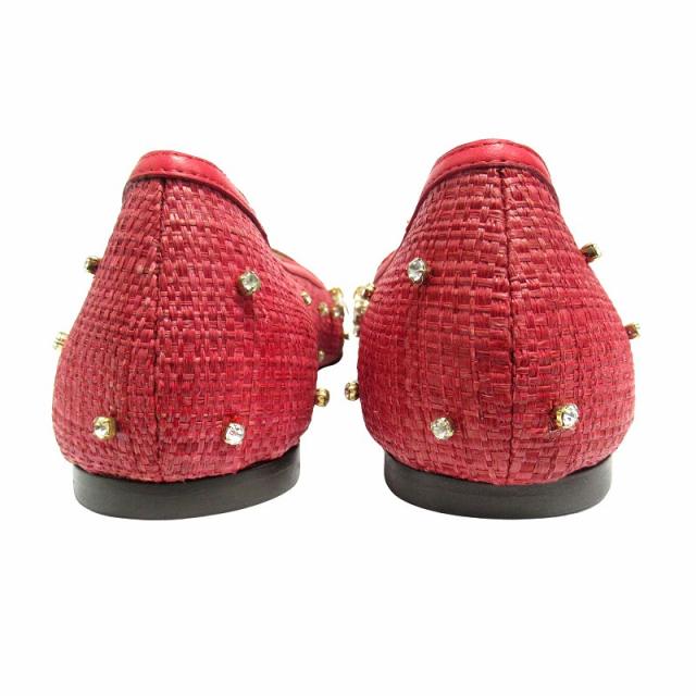 【中古】未使用品 ドルチェ&ガッバーナ ドルガバフラット シューズ パンプス ビジュー クリスタル フラワー ■２ 中古】未使用品 ドルチェ&ガッバーナ ドルガバフラット シューズ