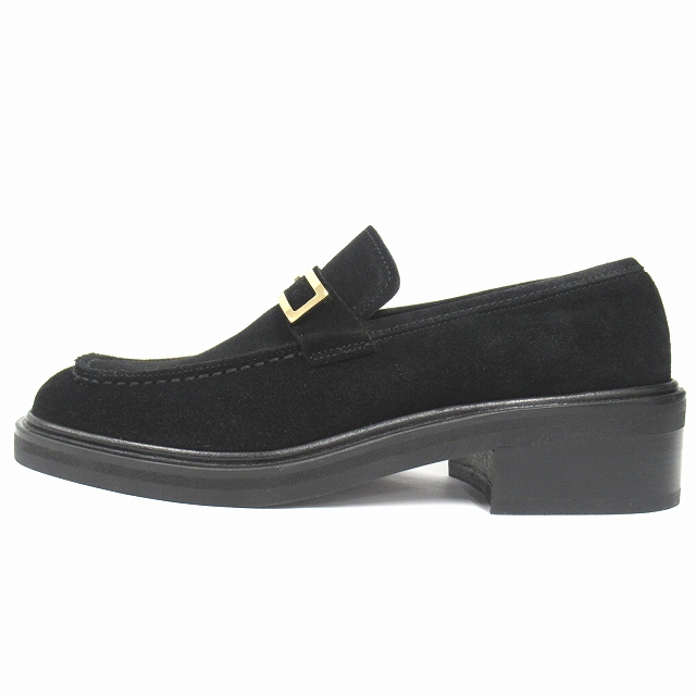 【中古】美品 オールド グッチ OLD GUCCI スエードレザー ローファー シューズ スリッポン 革靴 スクエアトゥ ◆５