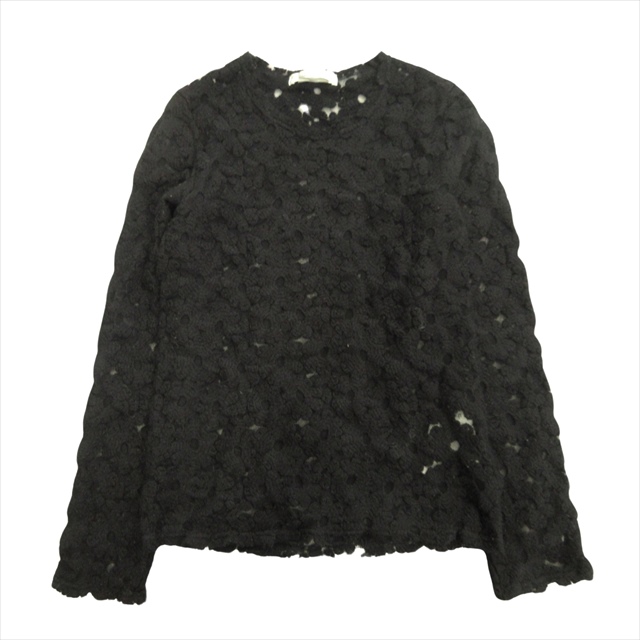 【中古】15aw コムデギャルソン COMME des GARCONS フラワーレース ロング カットソー 花柄 刺繍 シースルー