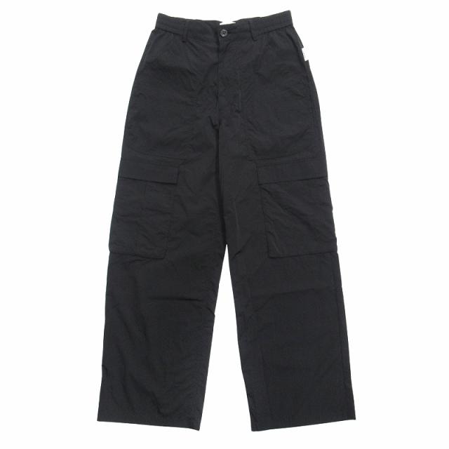 【中古】美品 24ss ベイシックス BASICKS ハートステッチ 刺繍 ナイロン ワイド カーゴ パンツ イージー ペインター
