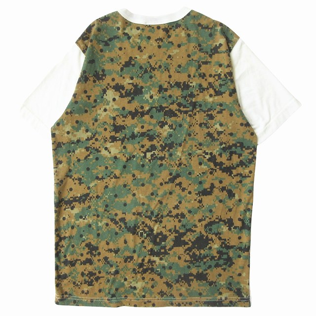 【中古】13SS シュプリーム × コムデギャルソンシャツ ミラー 反転 ボックスロゴ Tシャツ Box LogoTee カモフラ