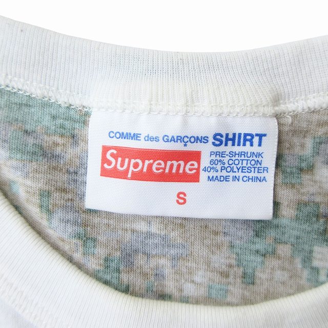 【中古】13SS シュプリーム × コムデギャルソンシャツ ミラー 反転 ボックスロゴ Tシャツ Box LogoTee カモフラ