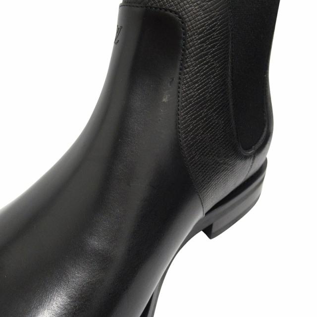 【中古】未使用品 ルイヴィトン タイガ 切替 レザー チェルシー ブーツ サイドゴア LVロゴ シューズ 革靴▽２ 中古】未使用品 ルイヴィトン タイガ 切替 レザー チェルシー ブーツ