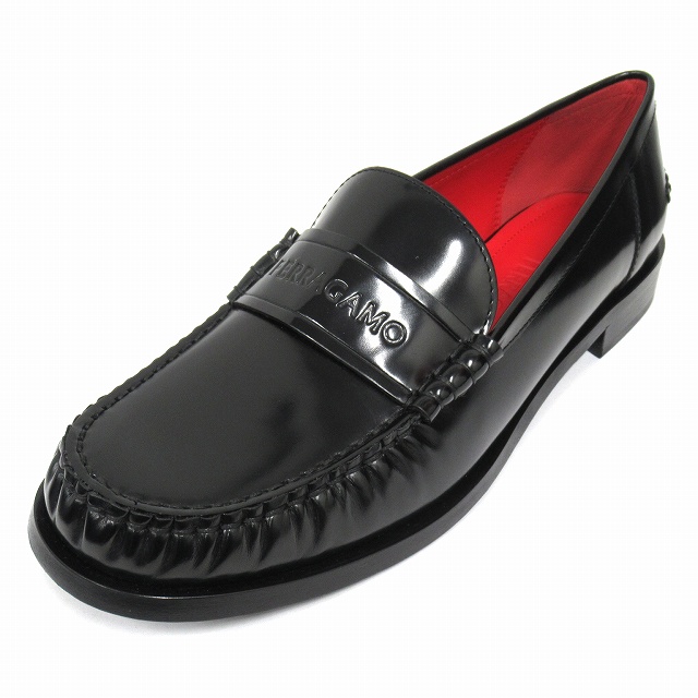 新品未使用】ローファー ビジュー付き黒ローファー 24.0 新品未使用