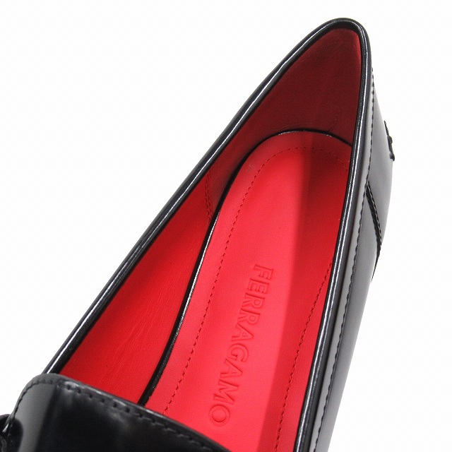 【中古】未使用品 23AW サルヴァトーレフェラガモ Salvatore Ferragamo "IRINA" カウハイド レザー ローファー ◆６