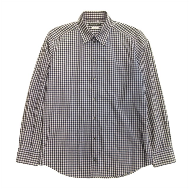 【タグ付未使用】ドルチェ&ガッバーナ gold ドレスシャツ ギンガムチェック 中古】美品 ドルチェ&ガッバーナ ゴールド ドルガバ DOLCE&GABBANA