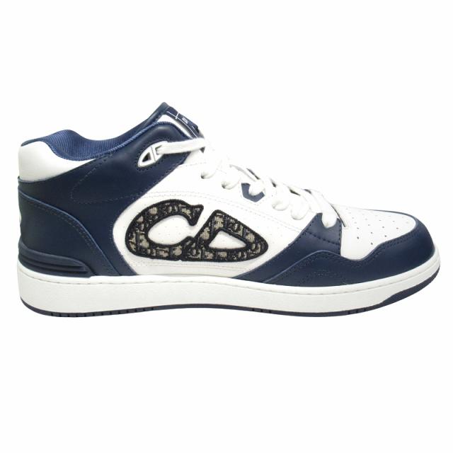 【中古】未使用品 2023年 ディオール DIOR "B57" ドリブル レザー スニーカー CDロゴ オブリーク ジャガード ▽２