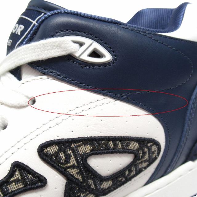 【中古】未使用品 2023年 ディオール DIOR "B57" ドリブル レザー スニーカー CDロゴ オブリーク ジャガード ▽２