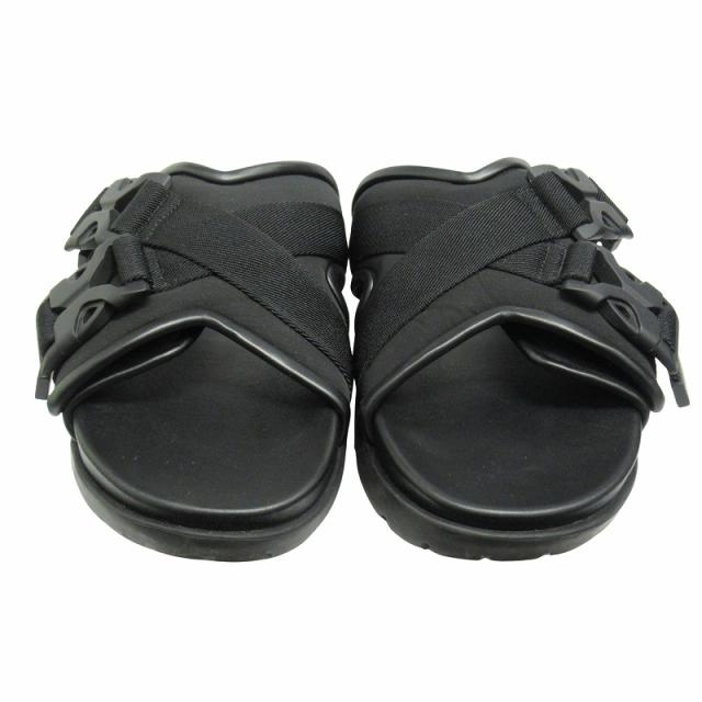 【中古】ボッテガヴェネタ スナップ スライド サンダル ファブリック レザー プラットホーム 厚底 シューズ 靴 42 中古】ボッテガヴェネタ スナップ スライド サンダル ファブリック