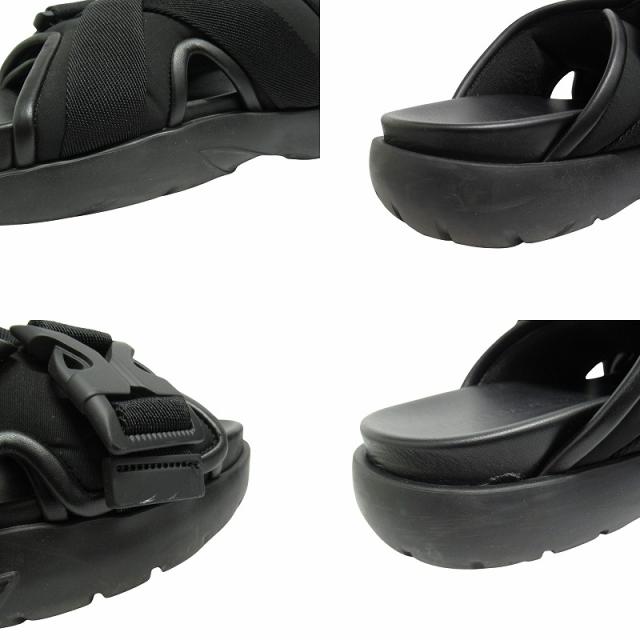 【中古】ボッテガヴェネタ スナップ スライド サンダル ファブリック レザー プラットホーム 厚底 シューズ 靴 42 中古】ボッテガヴェネタ スナップ スライド サンダル ファブリック