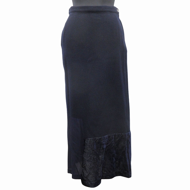 【中古】美品 99AW トリココムデギャルソン tricot COMME des GARCONS ウール ロング スカート ボトムス フレア M