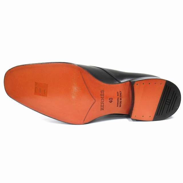 【中古】未使用品 エルメス HERMES ダブルモンクストラップ ドレス ビジネス シューズ 革靴 スクエアトゥ 40 ◆７ 中古】未使用品 エルメス HERMES ダブルモンクストラップ ドレス