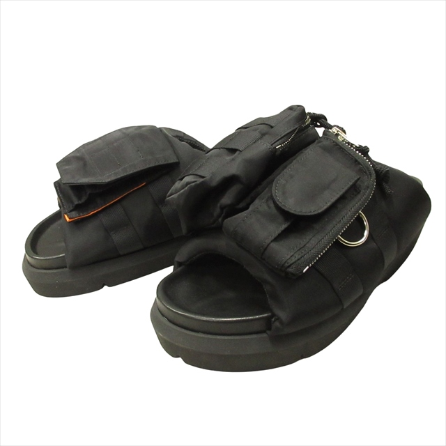 【中古】未使用品 24ss サカイ sacai ナイロン ポケット サンダル シューズ ポーチ アシメントリー プラットフォーム