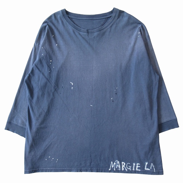 【中古】極美品 24SS メゾンマルジェラ 1 10 Maison Margiela 1 10 ヴィンテージ ダメージ 加工 ロング Tシャツ ◆８