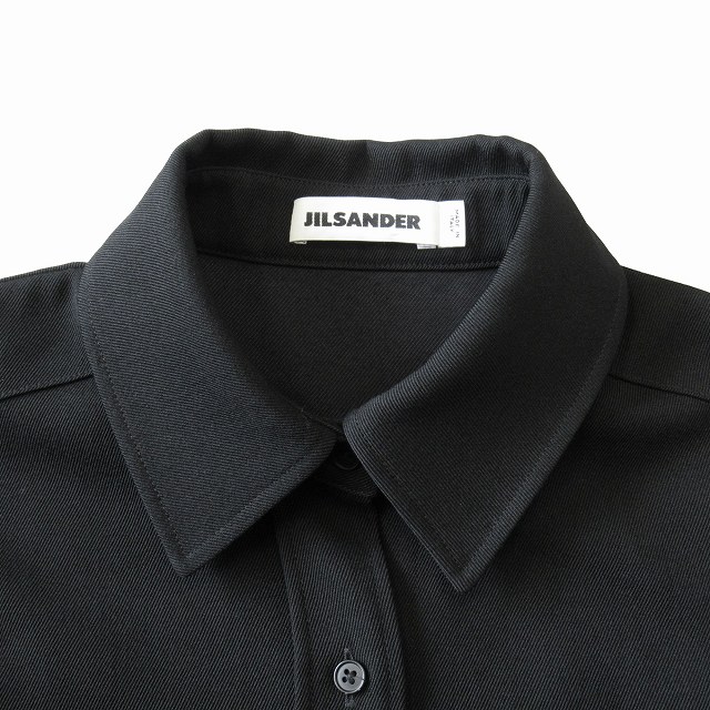 中古】美品 ジルサンダー JIL SANDER ウールギャバ シャツ ジャケット