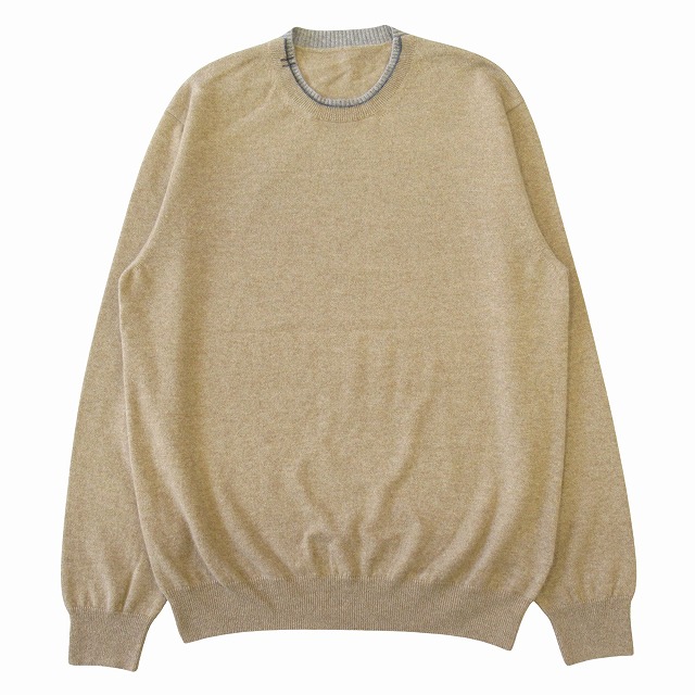 【中古】美品 23AW エルメス HERMES カシミヤ100％ ニット セーター カットソー 長袖 Hロゴ アーカイブ メンズ ◆５