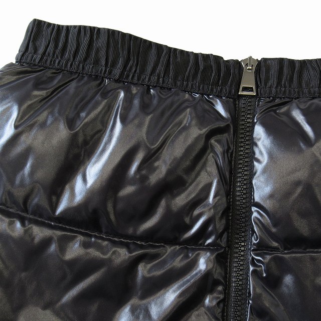 【中古】極美品 モンクレール MONCLER "GONNA" ダウン キルティング イージー ハーフ スカート サイズ44 黒 ◆９
