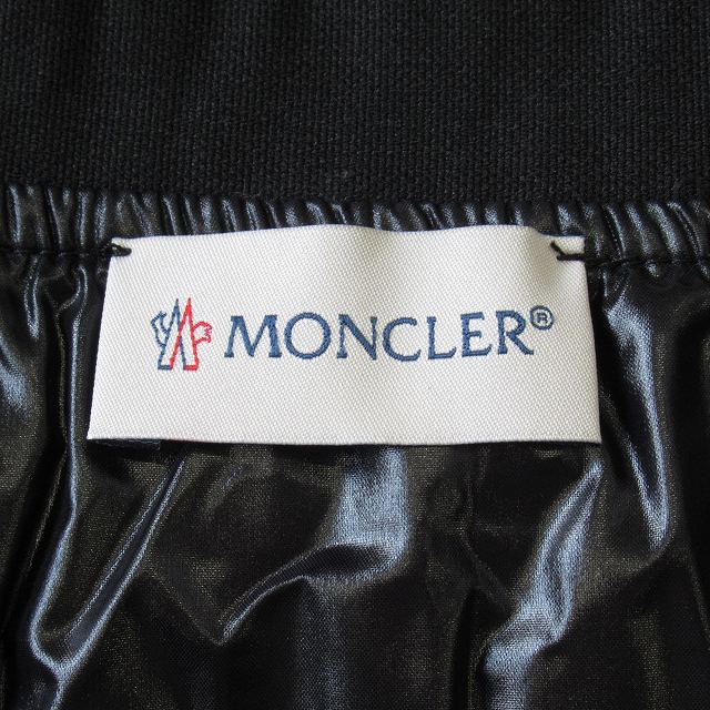 【中古】極美品 モンクレール MONCLER "GONNA" ダウン キルティング イージー ハーフ スカート サイズ44 黒 ◆９
