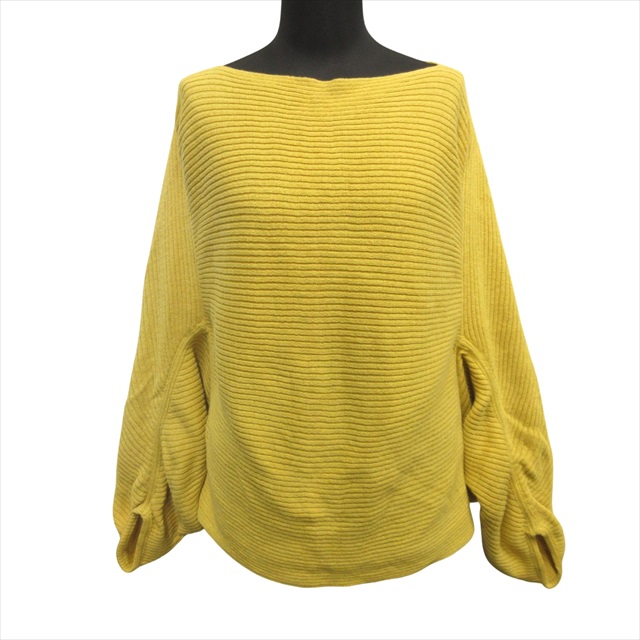 【中古】イッセイミヤケ ISSEY MIYAKE 80's ニット ボートネック セーター ワイド コットン リネン 筆タグ オールド