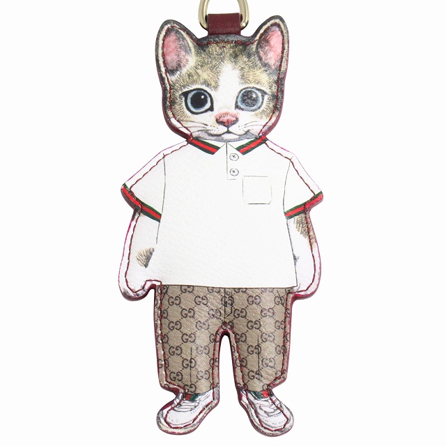 【中古】極美品 グッチ GUCCI × ヒグチユウコ "BORIS" ボリス バッグ チャーム キーリング キーホルダー ◆９
