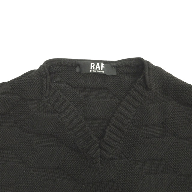 中古】美品 ラフ バイ ラフシモンズ RAF BY RAF SIMONS Vネック ニット