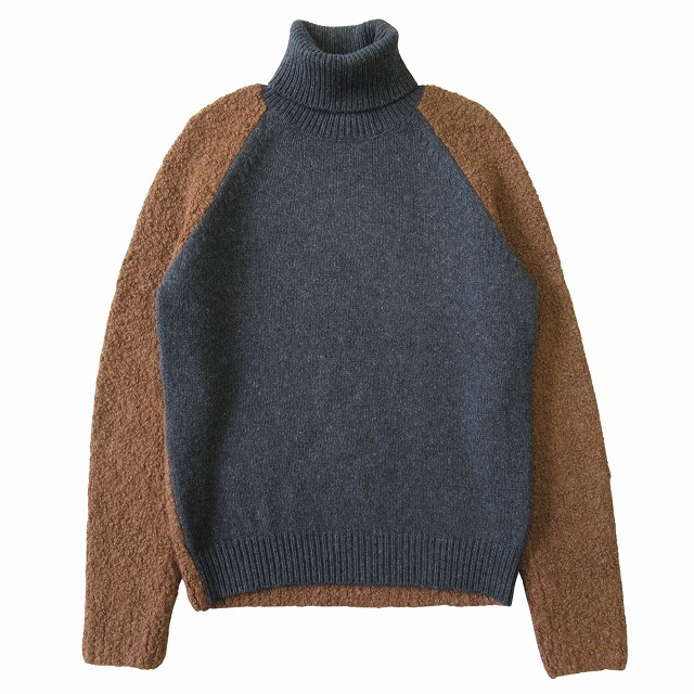 【中古】極美品 20AW エルメス HERMES カシミヤ アルパカ タートルネック ニット セーター カットソー サイズXS ◆６