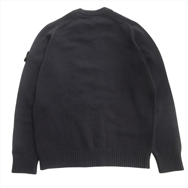 ストーンアイランド クルーネック ニット ブラック コンパスロゴ