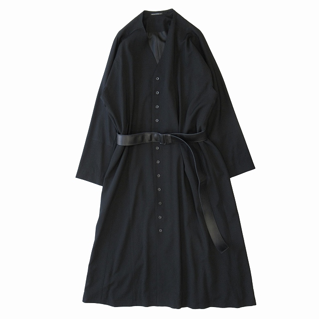 【中古】極美品 18AW ヨウジヤマモトプールオム YOHJI YAMAMOTO POUR HOMME 多釦 ノーカラー コート ジャケット