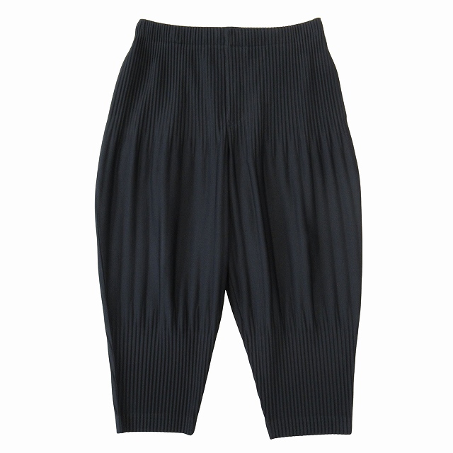 【中古】美品 オムプリッセイッセイミヤケ HOMME PLISSE ISSEY MIYAKE プリーツ加工 イージー ワイド パンツ ◆11