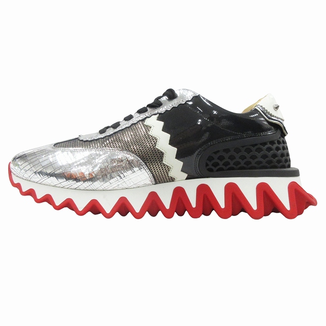 【中古】美品 クリスチャンルブタン Christian louboutin "Loubishark" ルビシャーク スニーカー シューズ クラック
