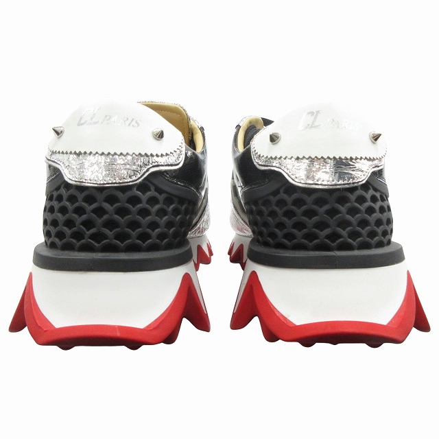 【中古】美品 クリスチャンルブタン Christian louboutin "Loubishark" ルビシャーク スニーカー シューズ クラック