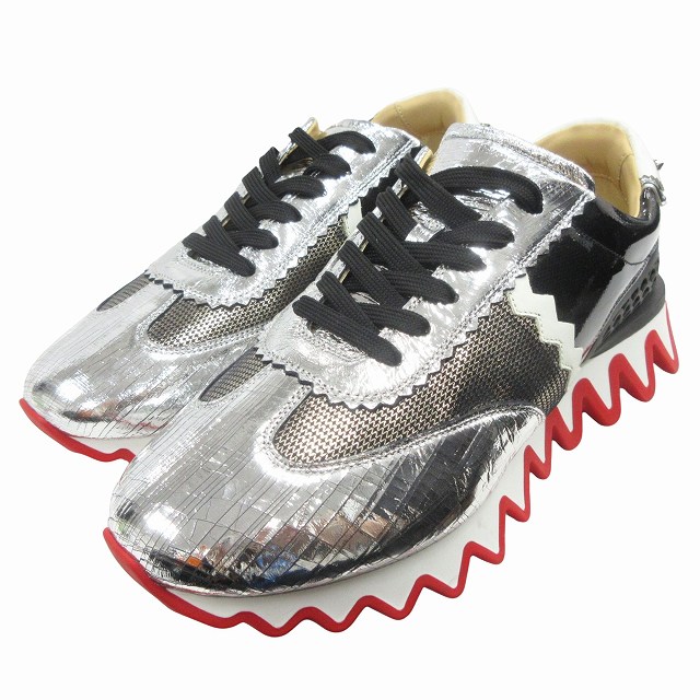 【中古】美品 クリスチャンルブタン Christian louboutin "Loubishark" ルビシャーク スニーカー シューズ クラック