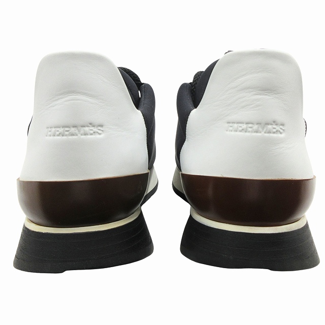 【中古】美品 エルメス HERMES "Miles" マイルス スニーカー シューズ 靴 トワル・テクニック サイズ43 （28cm）