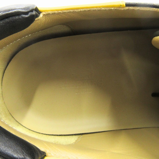 【中古】美品 エルメス HERMES "Rebus" レヴュス レザー スニーカー シューズ 靴 ローカット 181331ZH サイズ43 28cm