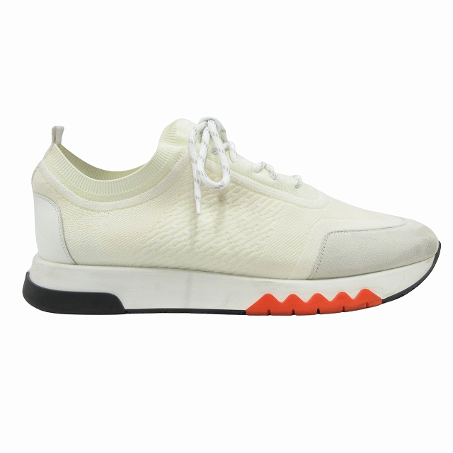 【中古】21SS エルメス HERMES "Addict" アディクト ニット スニーカー シューズ 靴 ローカット サイズ43 28cm