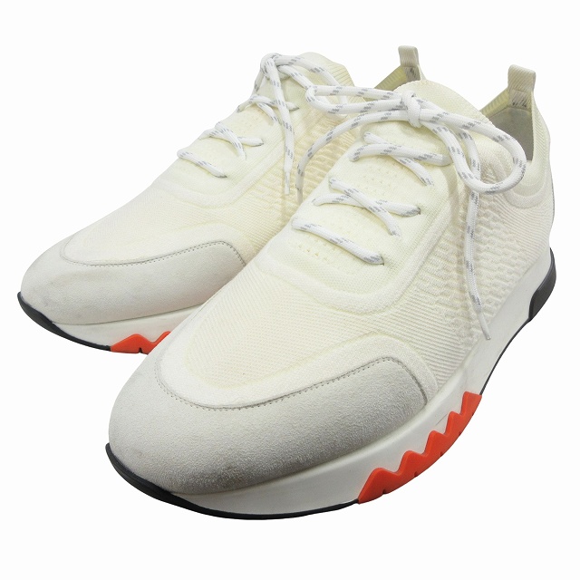 【中古】21SS エルメス HERMES "Addict" アディクト ニット スニーカー シューズ 靴 ローカット サイズ43 28cm