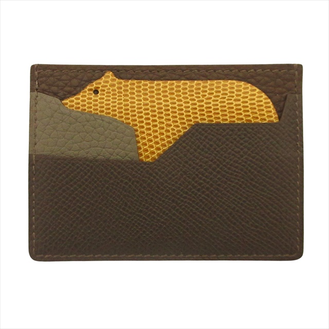 【中古】極美品 エルメス HERMES プティ アッシュ Petit h カードケース イストワール ナチュレル カードホルダー