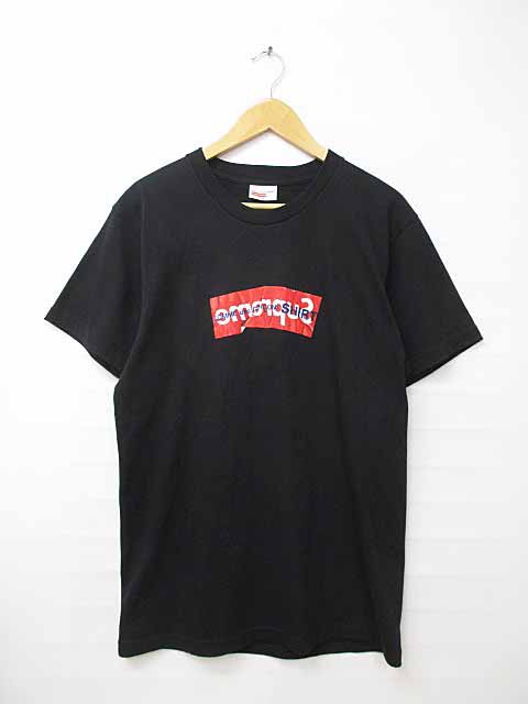 シュプリーム Comme Des Garcons Shirt ボックスロゴtシャツ M黒