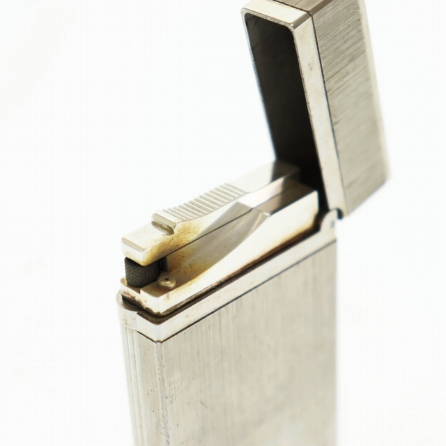 【中古】エステーデュポン S.T.DUPONT LINE2 ライン2 ヘアライン ローラー式 ライター シルバー ●▲ 250430