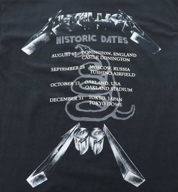 90s METALLICA FACES HISTORICAL DATES TEE