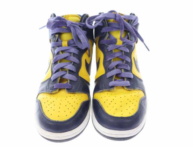 【中古】ナイキ NIKE 98年製 DUNK HIGH LE Michigan ダンク ハイ ミシガン スニーカー ヴィンテージ 630335-471  26.5｜au PAY マーケット