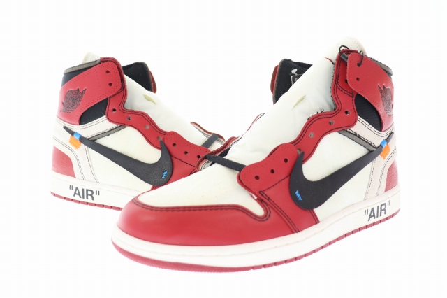 【中古】ナイキ NIKE ×OFF WHITE THE TEN AIR JORDAN 1 RETRO HIGH CHICAGO AA3834-101 28 ☆AA★▲■ 221111/107