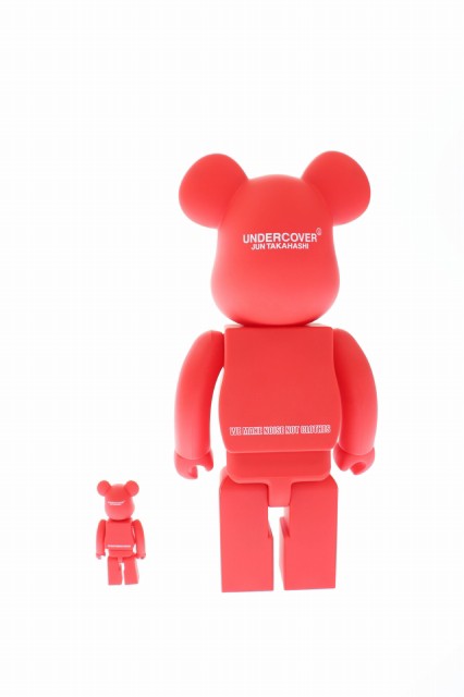 【中古】アンダーカバー UNDERCOVER ×BE@RBRICK ベアブリック LOGO RED フィギュア 400% & 100% 赤 ▲■  221130/107｜au PAY マーケット